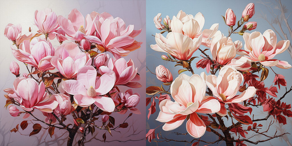 Elegant blossoms in soft hues