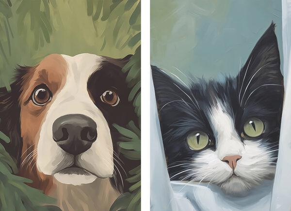 Curious companions in nature's embrace