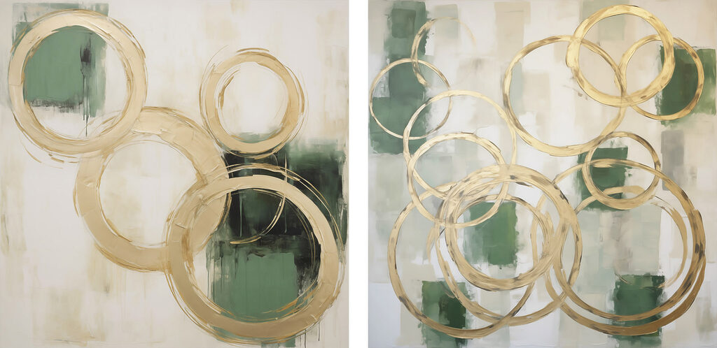 Painting of circles and circles