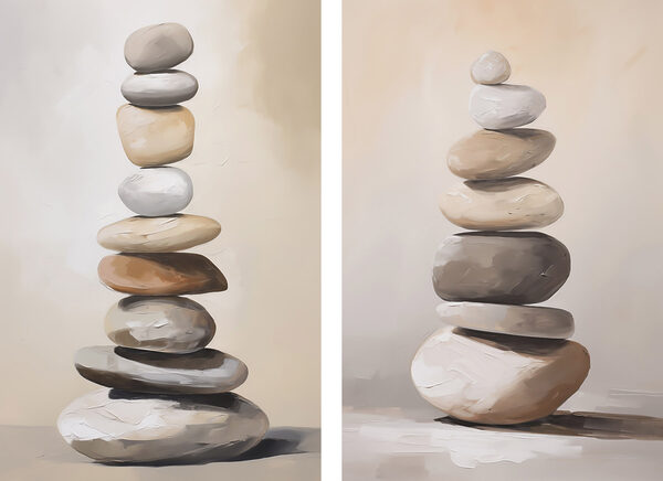 Painting of a stack of rocks Painting of a stack of rocks