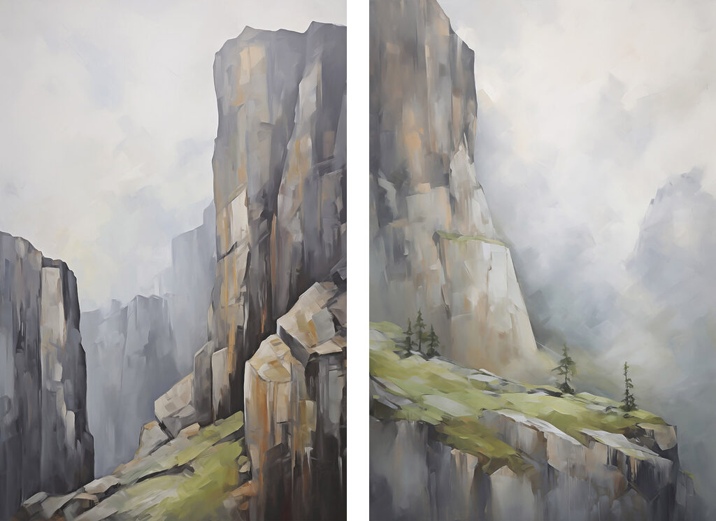 Painting of a mountain