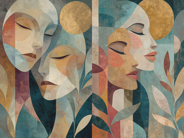 Collage of a woman's face