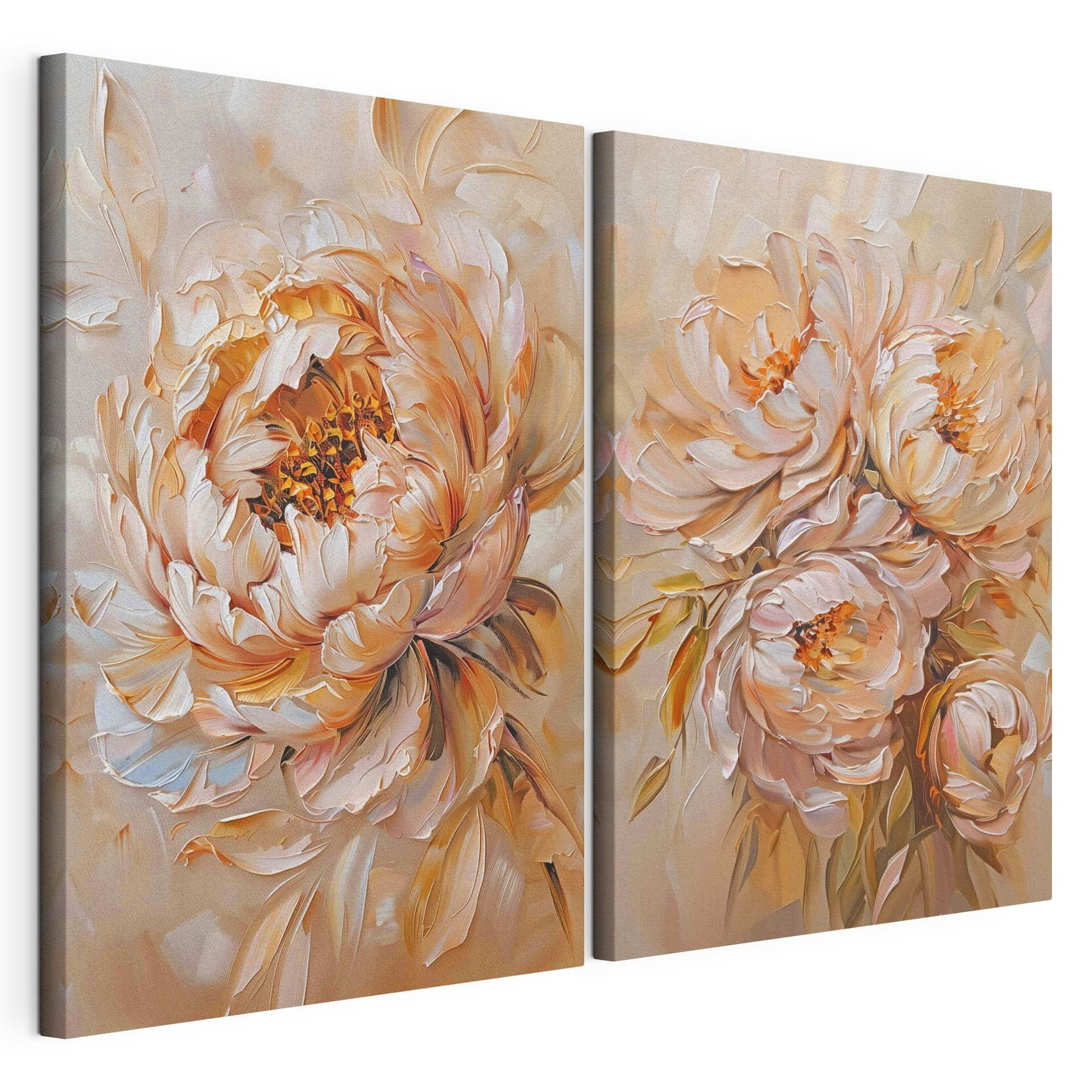 Painting of flowers on canvas Painting of flowers on canvas