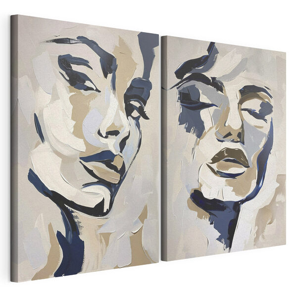 Painting of a woman's face Painting of a woman's face