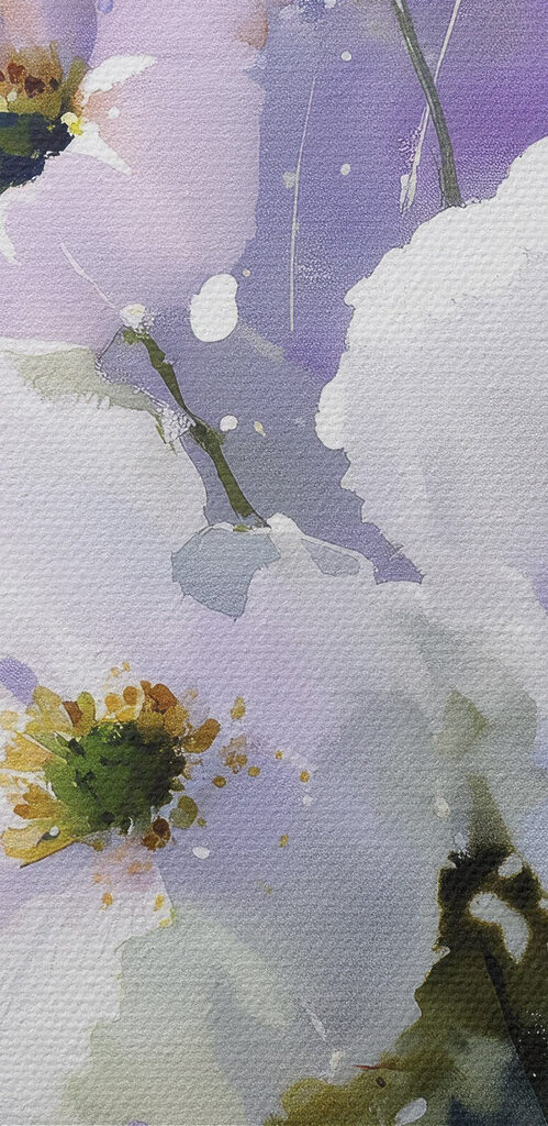 Delicate blooms dancing in soft hues
