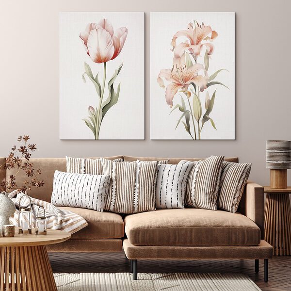 Delicate blossoms in soft hues