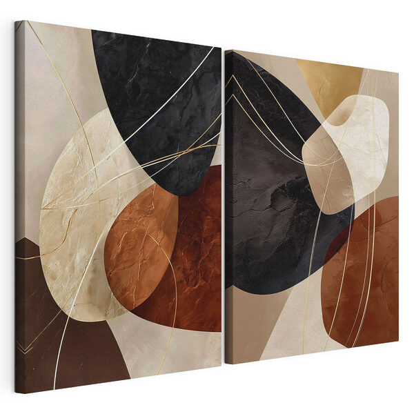 Abstract shapes in warm tones