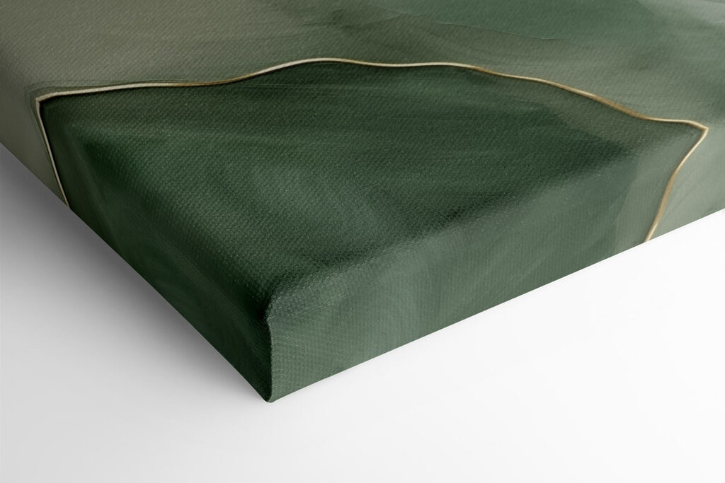 Painting of green and white colors