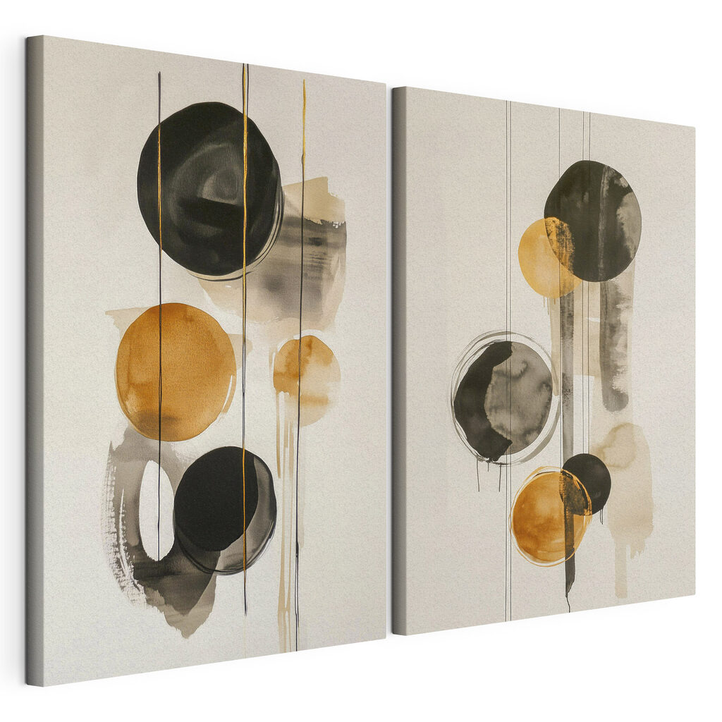 Painting of circles and lines Painting of circles and lines