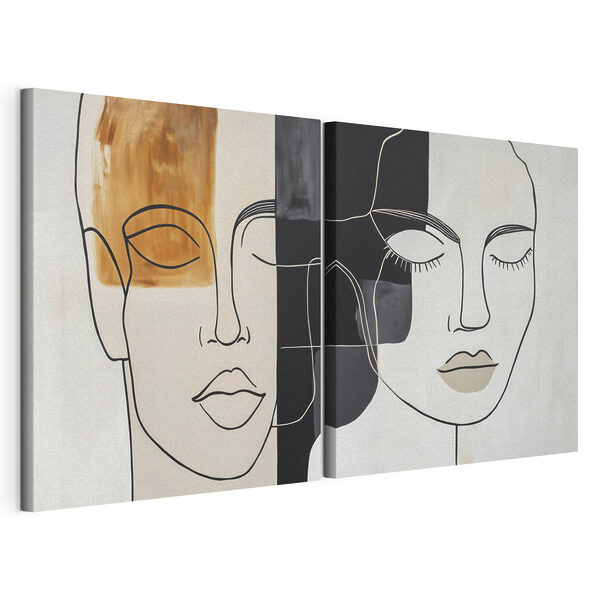 Painting of a woman's face Painting of a woman's face