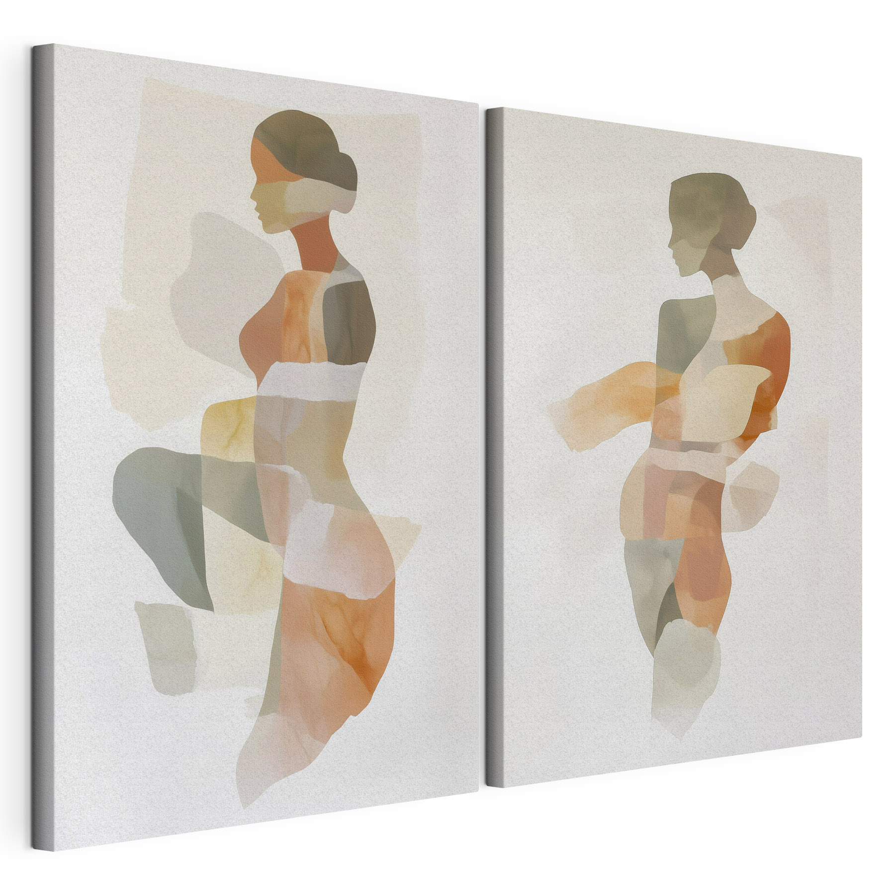 Woman's body with different colors