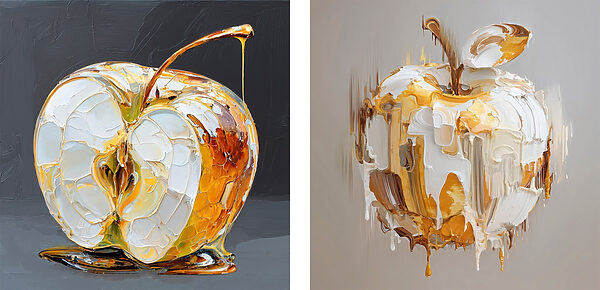 Elegant apple with a unique twist Elegant apple with a unique twist