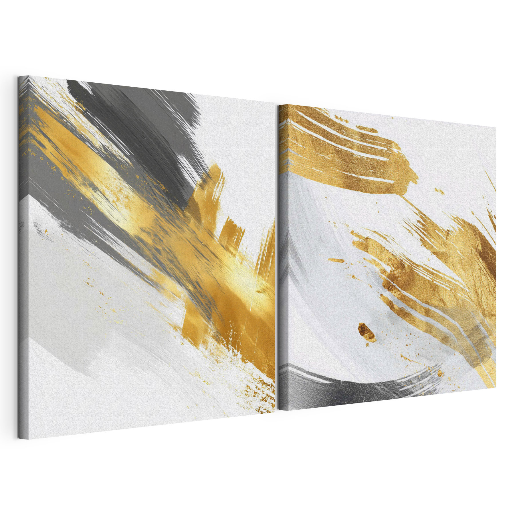 Abstract brush strokes in bold colors