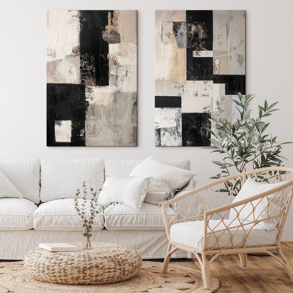 Collage of black and white art