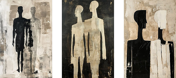Couple of paintings of people