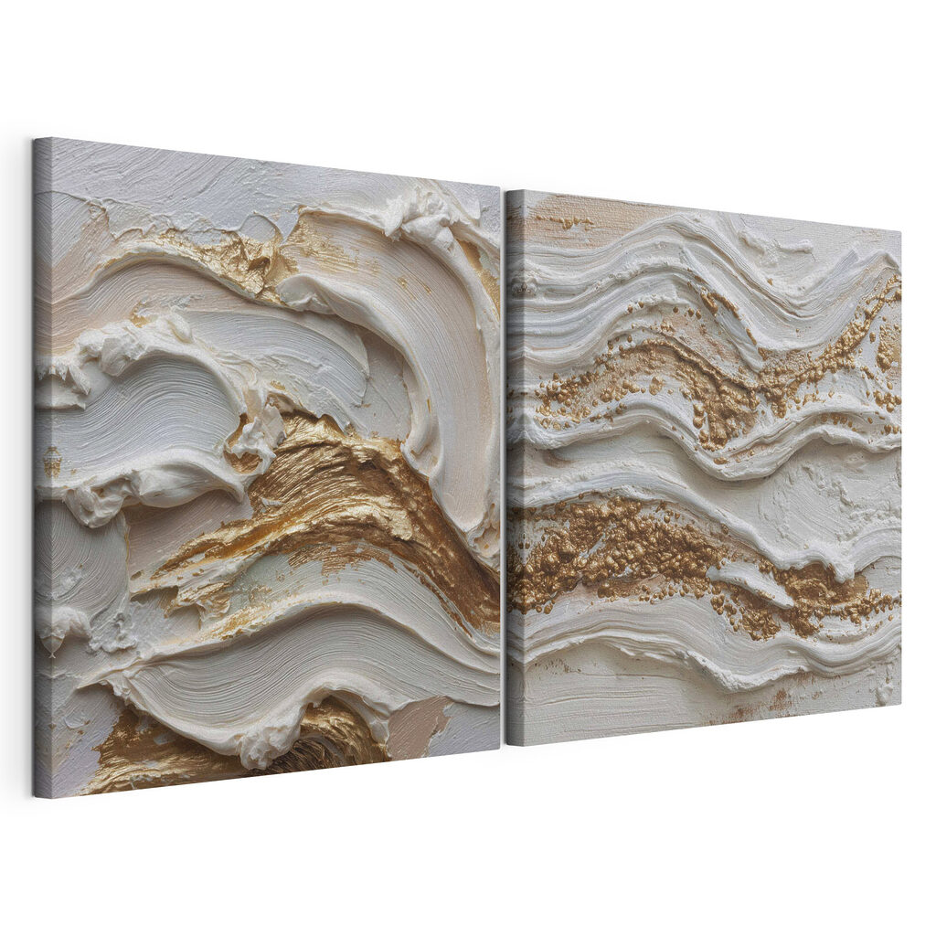 Textured waves of cream and color Textured waves of cream and color