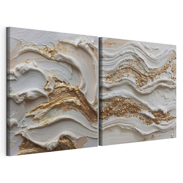 Textured waves of cream and color Textured waves of cream and color