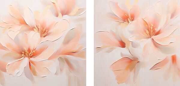 Painting of flowers on a wall Painting of flowers on a wall