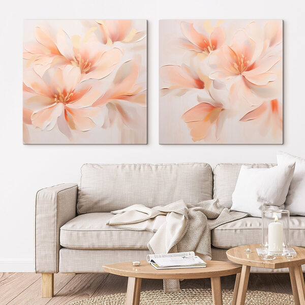 Painting of flowers on a wall Painting of flowers on a wall