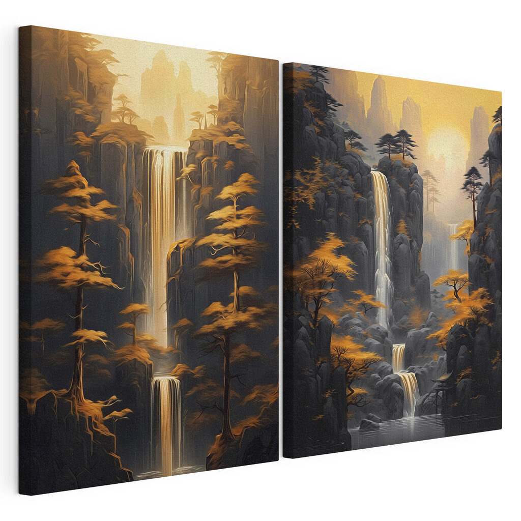 Waterfall in a mountain Waterfall in a mountain