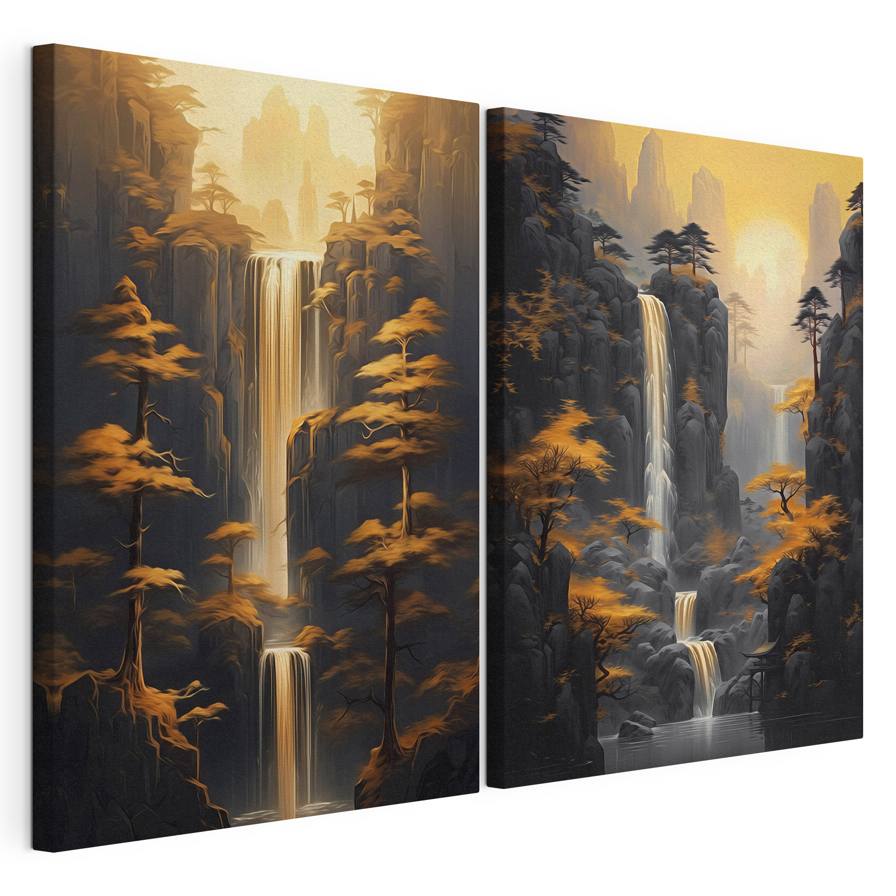 Waterfall in a mountain Waterfall in a mountain