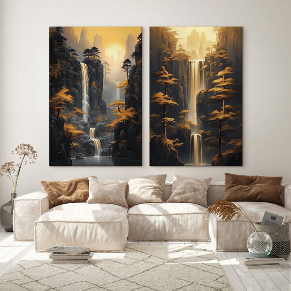 Waterfall in a mountain Waterfall in a mountain