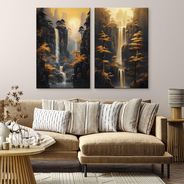 Waterfall in a mountain Waterfall in a mountain