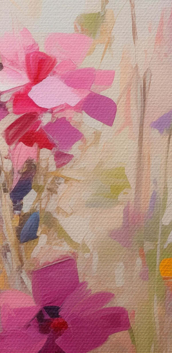 Painting of flowers in a field Painting of flowers in a field