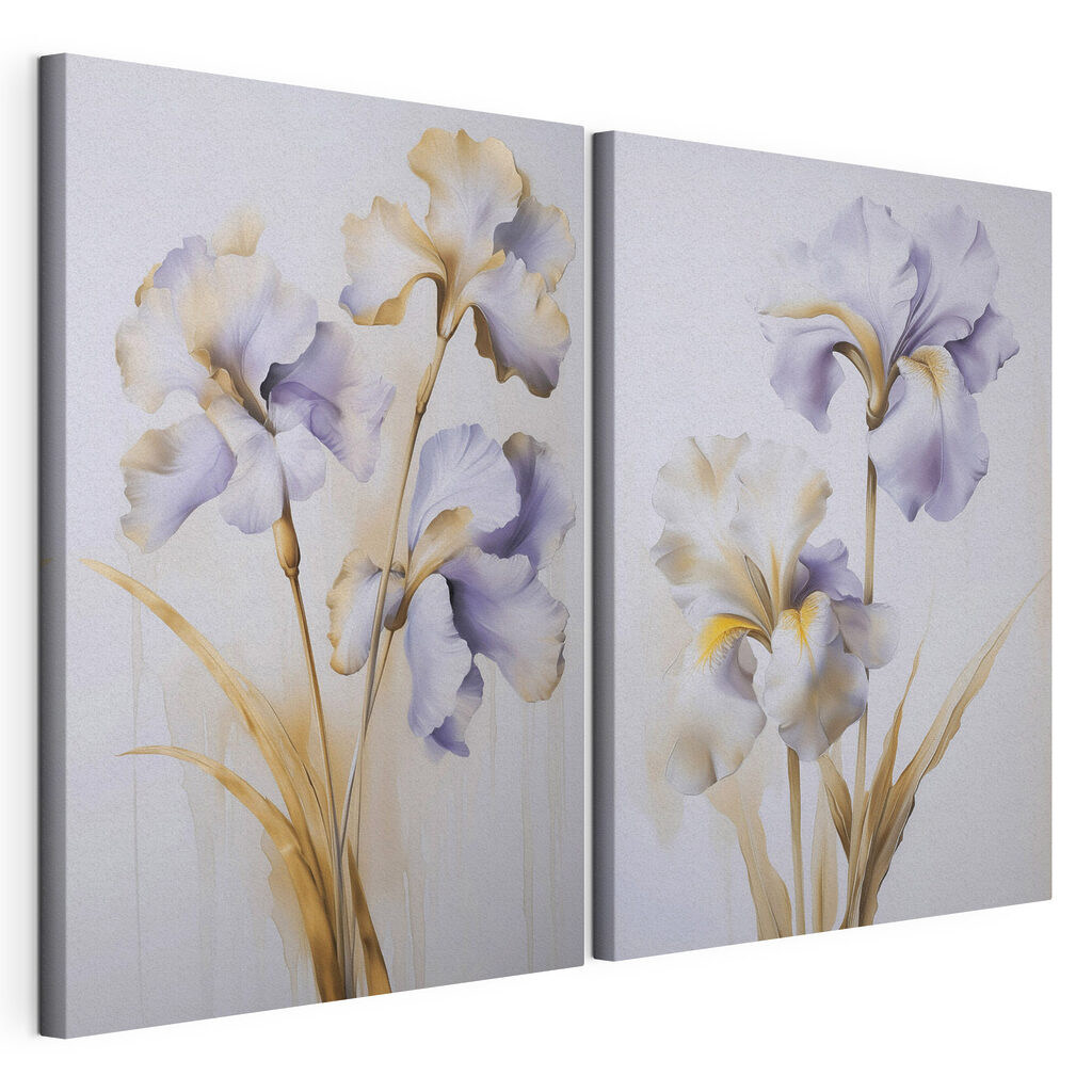 Painting of flowers on a wall Painting of flowers on a wall