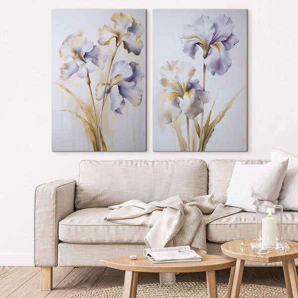 Painting of flowers on a wall Painting of flowers on a wall