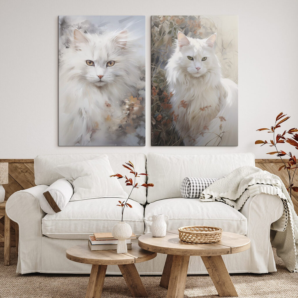 White cat with yellow eyes White cat with yellow eyes