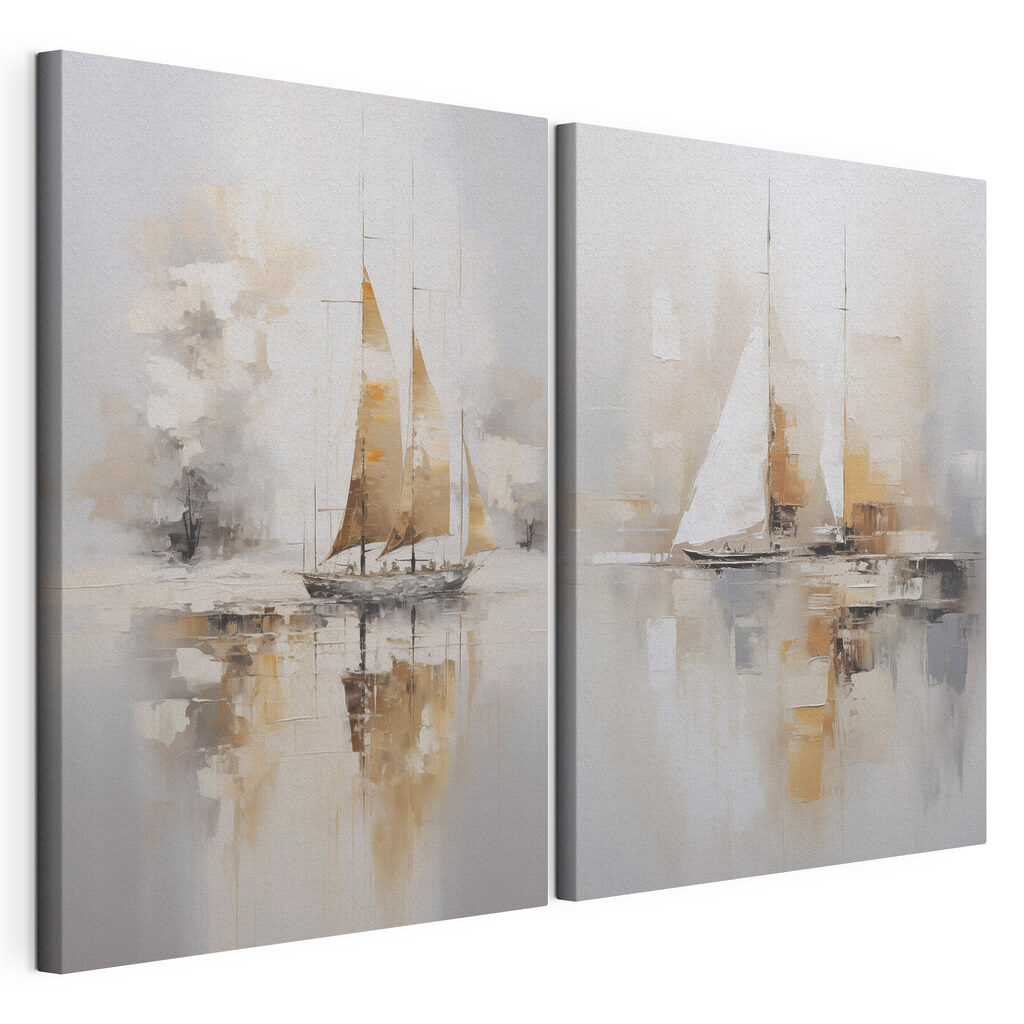 Painting of a sailboat in the water