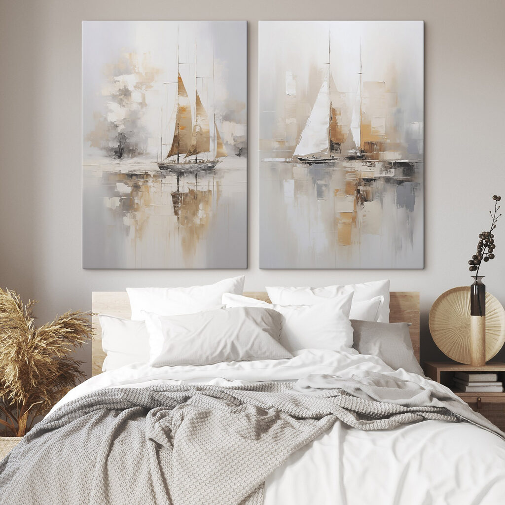 Painting of a sailboat in the water