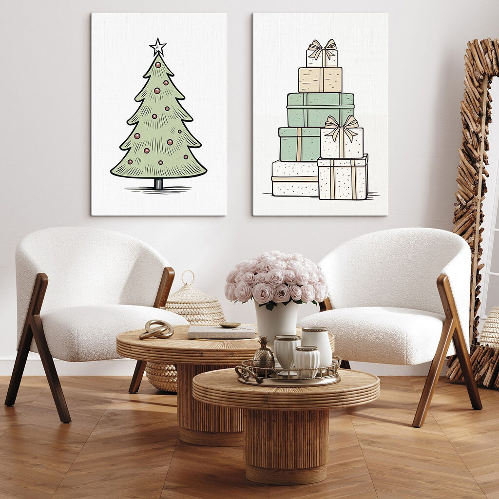 Christmas tree and presents