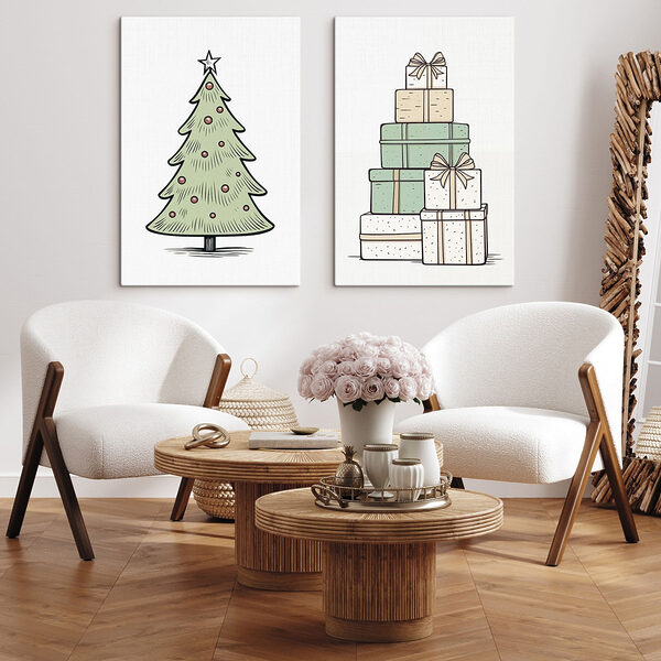 Christmas tree and presents