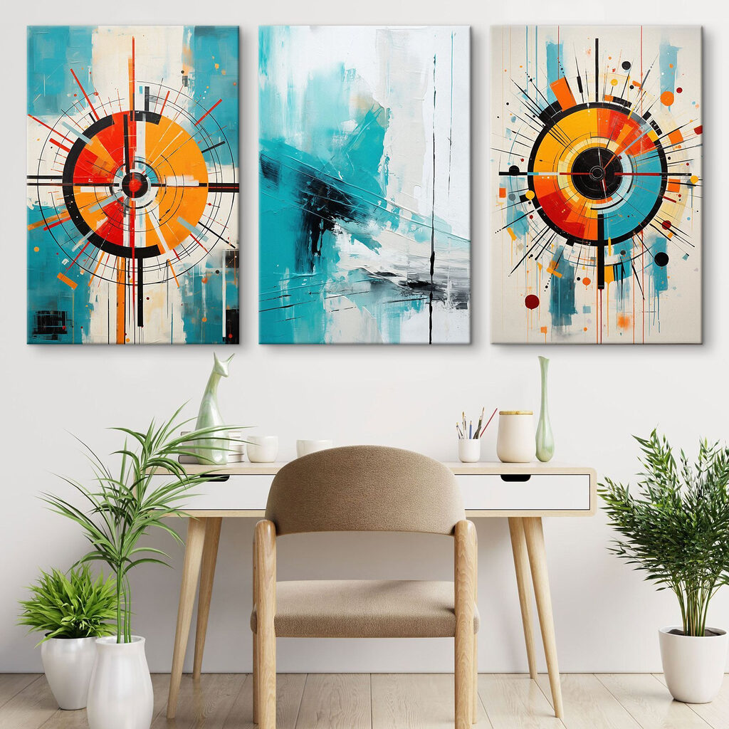 Three pieces of art Three pieces of art