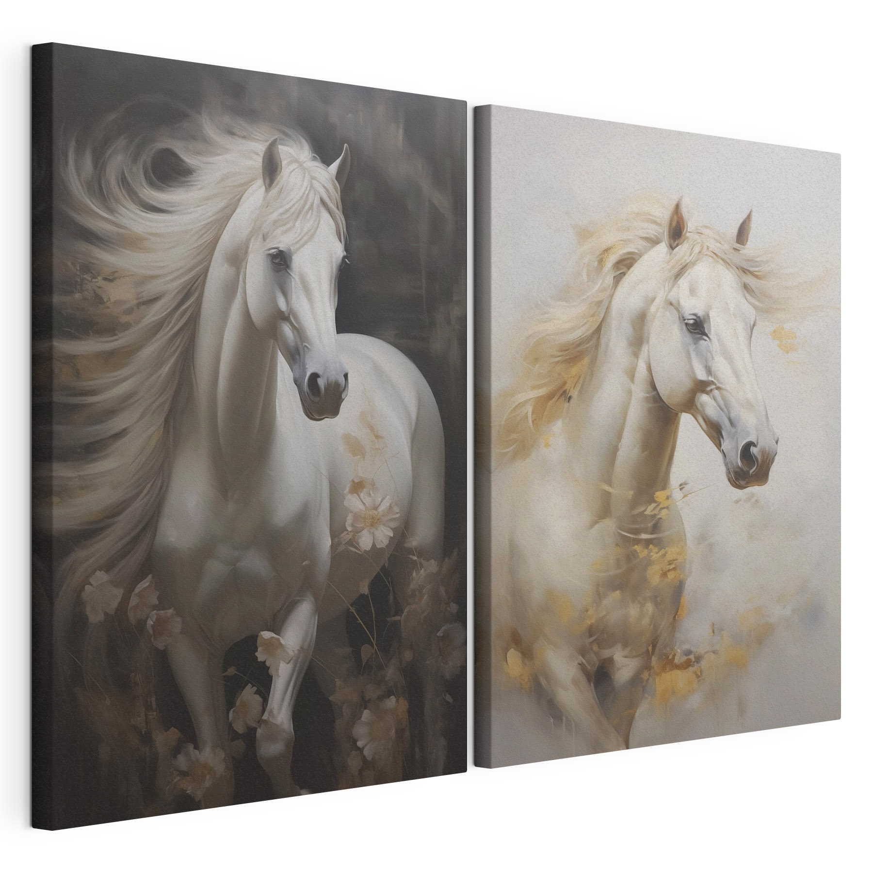 Painting of a white horse