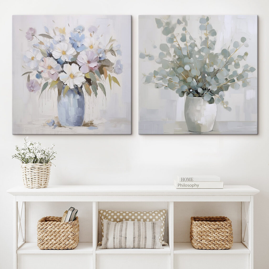 Painting of flowers in a vase Painting of flowers in a vase