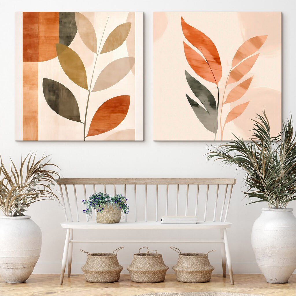 Abstract leaves in earthy tones Abstract leaves in earthy tones