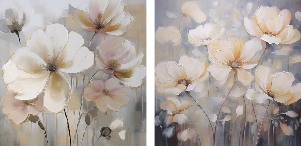 Delicate blooms in soft tones Delicate blooms in soft tones