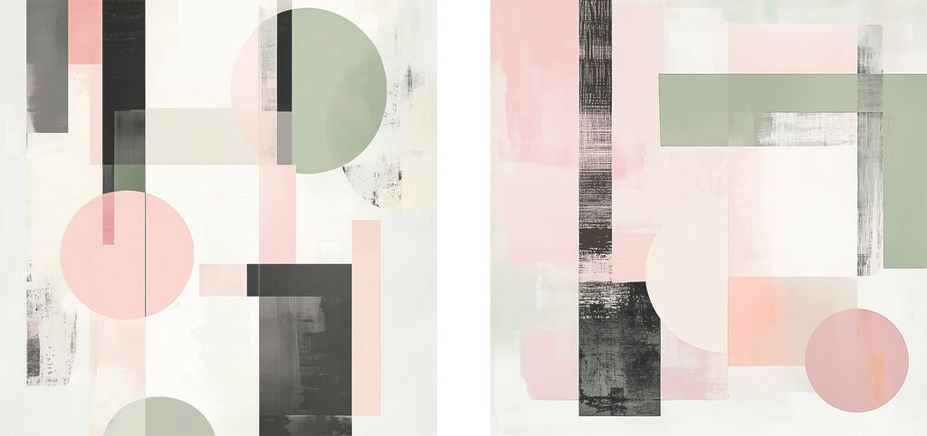 Painting of geometric shapes