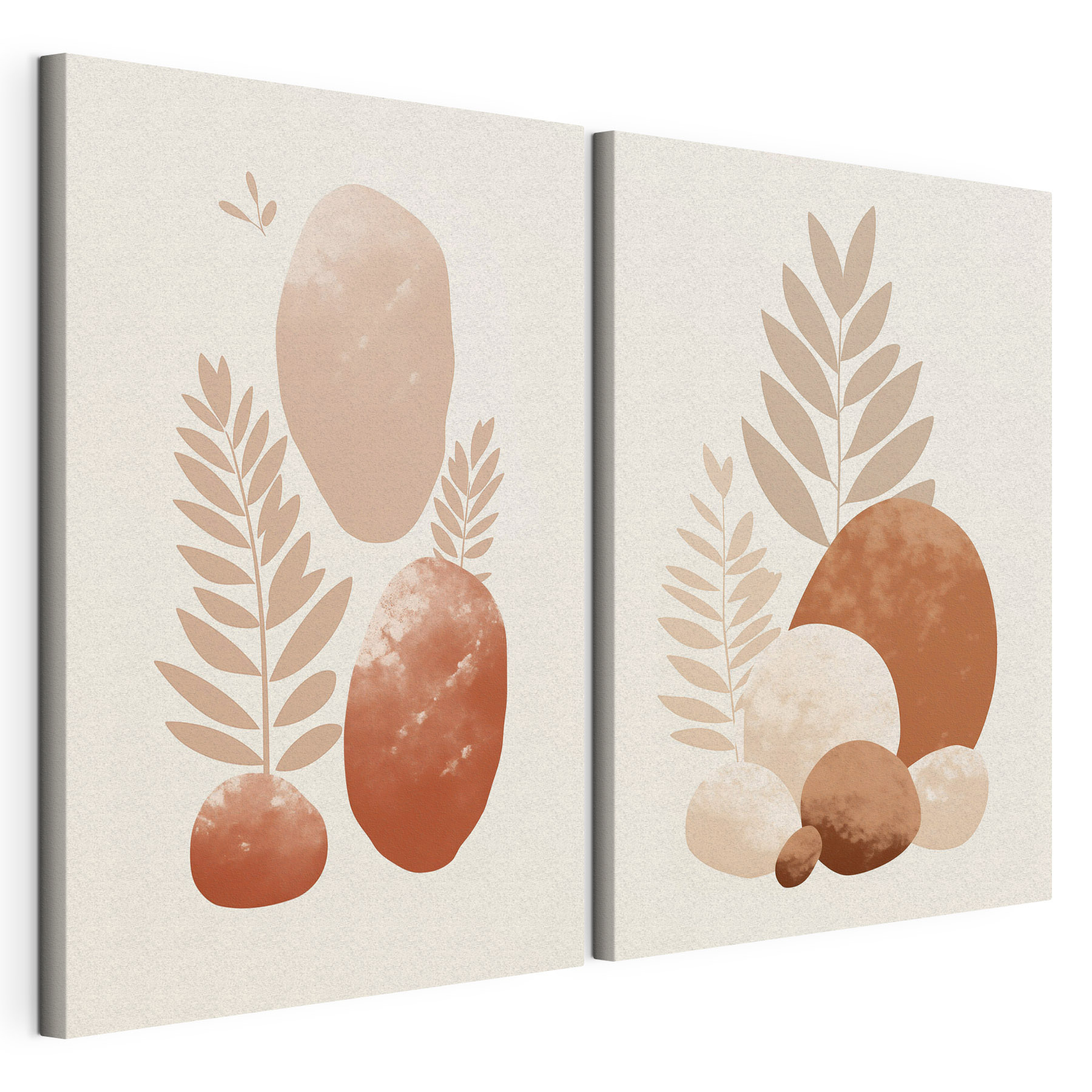 Natural shapes and earthy tones unite Natural shapes and earthy tones unite