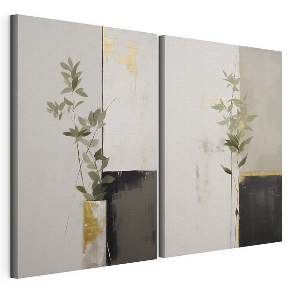 Painting of a plant in a vase Painting of a plant in a vase
