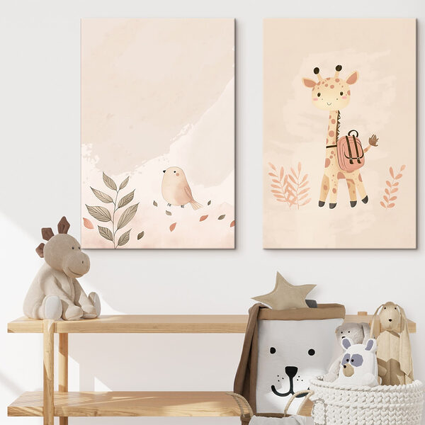 Giraffe and bird Giraffe and bird