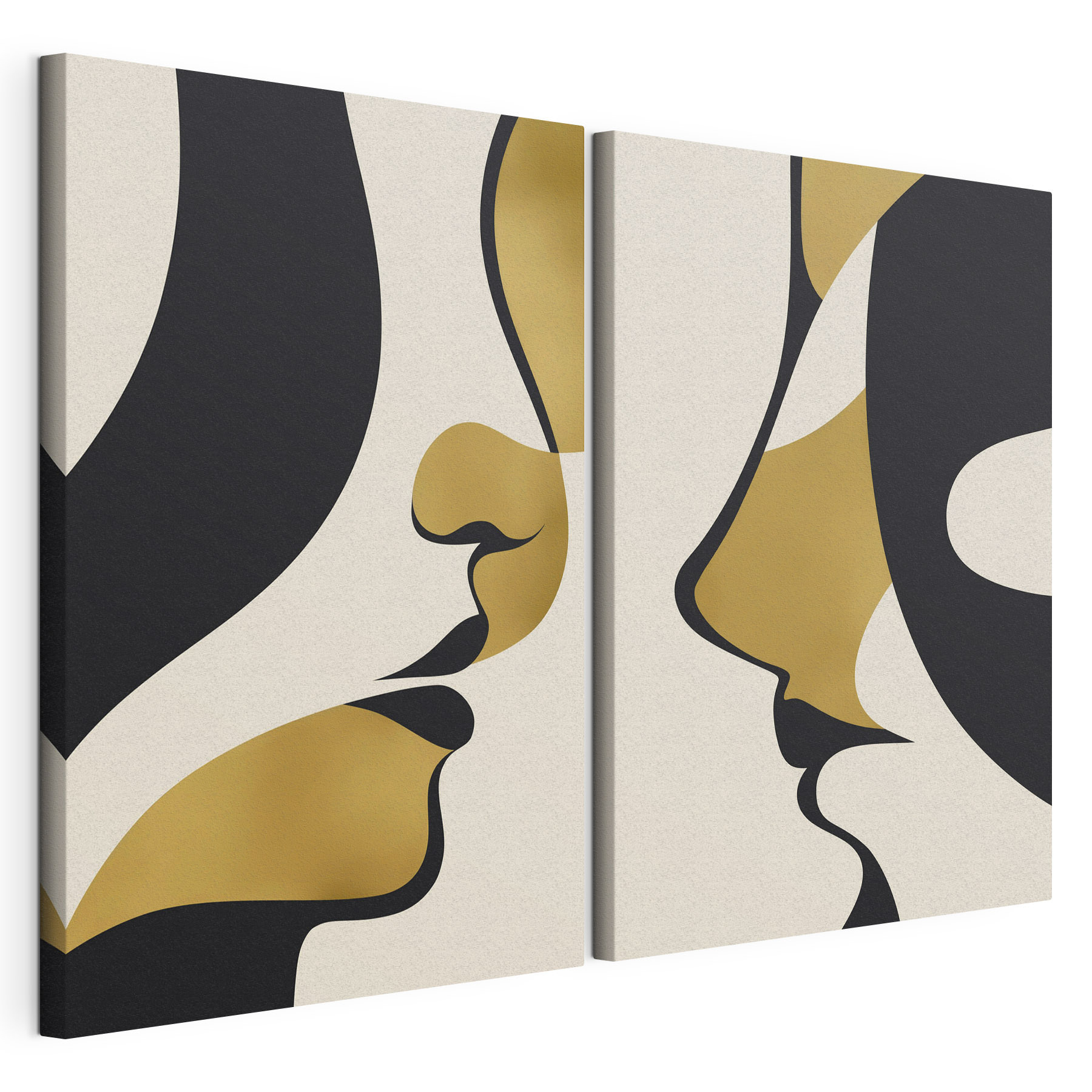 Elegant faces in harmonious contrast