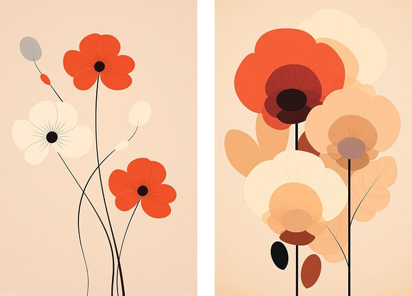 Couple of flowers with different colors Couple of flowers with different colors