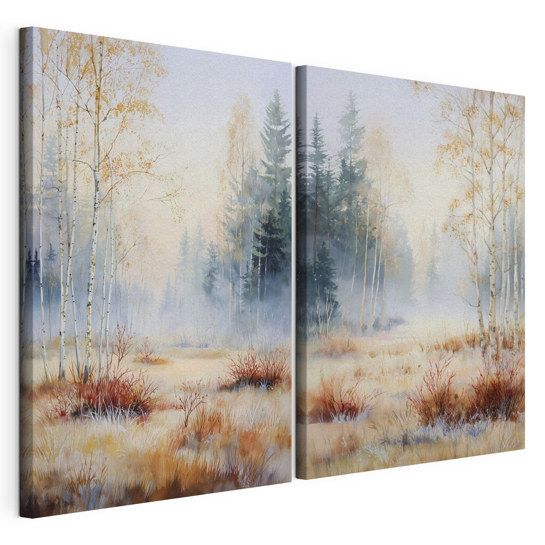 Painting of a forest with trees Painting of a forest with trees