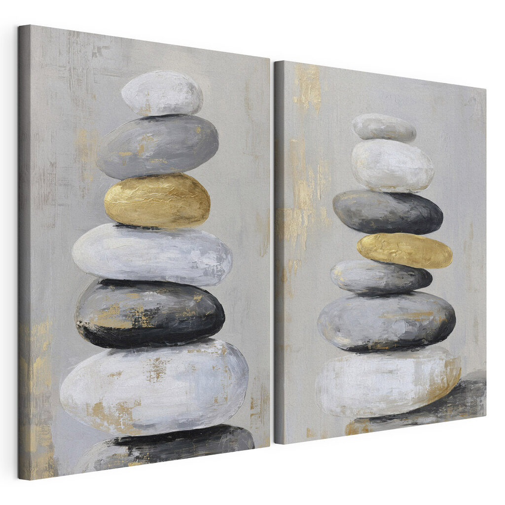 Painting of stacked rocks Painting of stacked rocks