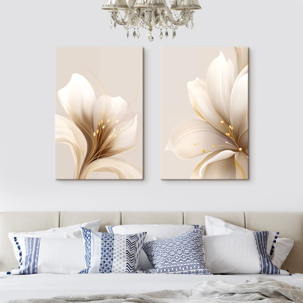 Elegant floral blossoms in soft tones Elegant floral blossoms in soft tones
