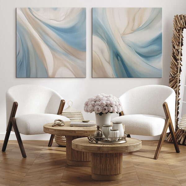 Soft swirls of blue and cream Soft swirls of blue and cream